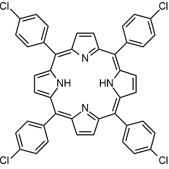 meso-Tetra (4-chlorophenyl) porphine 化学構造