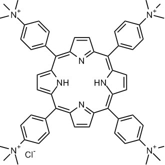 meso-Tetra(4-N,N,N-trimethylanilinium) porphine tetrachloride Chemical Structure