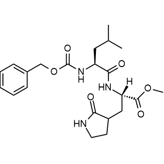 methyl (2S)-2-((S)-2-(((benzyloxy)carbonyl)amino)-4-methylpentanamido)-3-(2-oxopyrrolidin-3-yl)propanoate التركيب الكيميائي