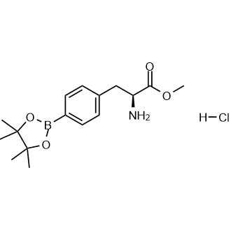 Methyl (2S)-2-amino-3-[4-(tetramethyl-1,3,2-dioxaborolan-2-yl)phenyl]propanoate hydrochloride Chemische Struktur