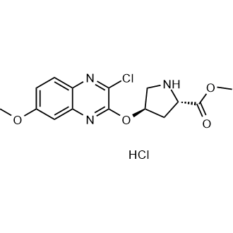 Methyl (2S)-4-((3-chloro-7-methoxyquinoxalin-2-yl)oxy)pyrrolidine-2-carboxylate hydrochloride التركيب الكيميائي