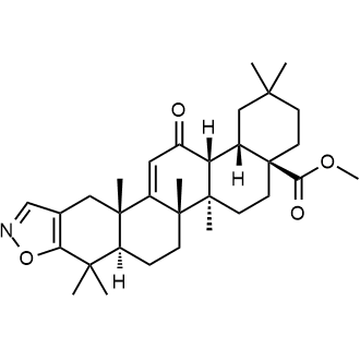 Methyl (4aS,6aR,6bS,8aR,13aS,15aR,15bS)-2,2,6a,6b,9,9,13a-heptamethyl-15-oxo-1,3,4,5,6,6a,6b,7,8,8a,9,13,13a,15,15a,15b-hexadecahydropiceno[2,3-d]isoxazole-4a(2H)-carboxylate Chemical Structure