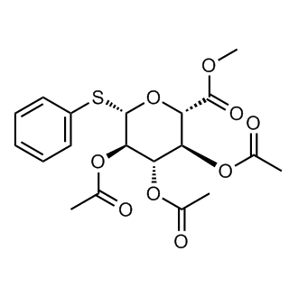 Methyl (Phenyl 2,3,4-Tri-O-acetyl-1-thio-β-D-glucopyranosid)uronate Chemical Structure