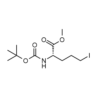 Methyl (S)-2-((tert-butoxycarbonyl)amino)-5-iodopentanoate Chemical Structure