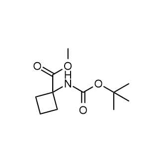 Methyl 1-((tert-butoxycarbonyl)amino)cyclobutanecarboxylate 化学構造