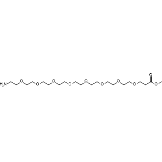 Methyl 1-amino-3,6,9,12,15,18,21,24-octaoxaheptacosan-27-oate Chemical Structure