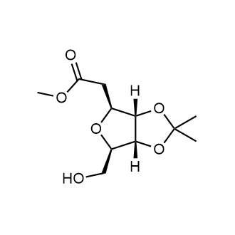 Methyl 2-((3aS,4S,6R,6aR)-6-(hydroxymethyl)-2,2-dimethyltetrahydrofuro[3,4-d][1,3]dioxol-4-yl)acetate Chemische Struktur