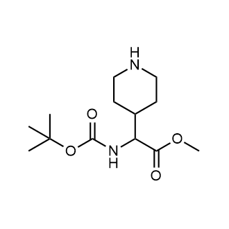 Methyl 2-((tert-butoxycarbonyl)amino)-2-(piperidin-4-yl)acetate Chemical Structure