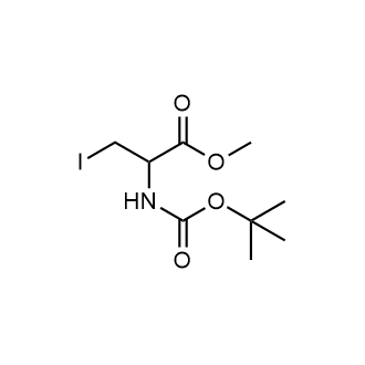 Methyl 2-((tert-butoxycarbonyl)amino)-3-iodopropanoate Chemische Struktur