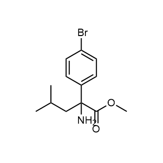 Methyl 2-amino-2-(4-bromophenyl)-4-methylpentanoate Chemical Structure