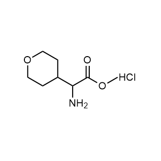 Methyl 2-amino-2-(tetrahydro-2H-pyran-4-yl)acetate hydrochloride 化学構造