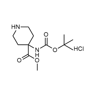 Methyl 4-{[(tert-butoxy)carbonyl]amino}piperidine-4-carboxylate hydrochloride Chemical Structure