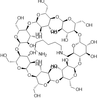 Mono-(6-(1,6-hexamethylenediamine)-6-deoxy)-β-Cyclodextrin Chemical Structure