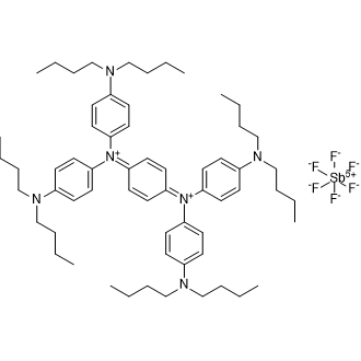 Mono(N,N'-(cyclohexa-2,5-diene-1,4-diylidene)bis(4-(dibutylamino)-N-(4-(dibutylamino)phenyl)benzenaminium)) mono(hexafluorostibate(V)) التركيب الكيميائي