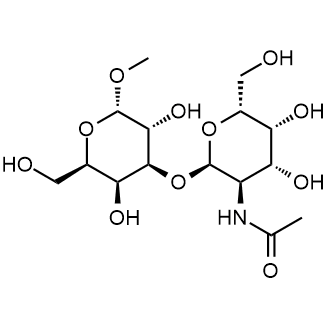 N-((2R,3R,4R,5R,6R)-2-(((2R,3S,4S,5R,6S)-3,5-dihydroxy-2-(hydroxymethyl)-6-methoxytetrahydro-2H-pyran-4-yl)oxy)-4,5-dihydroxy-6-(hydroxymethyl)tetrahydro-2H-pyran-3-yl)acetamide Chemical Structure