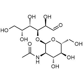 N-((2R,3R,4R,5S,6R)-4,5-dihydroxy-6-(hydroxymethyl)-2-(((2R,3S,4S,5R)-2,4,5,6-tetrahydroxy-1-oxohexan-3-yl)oxy)tetrahydro-2H-pyran-3-yl)acetamide Chemical Structure