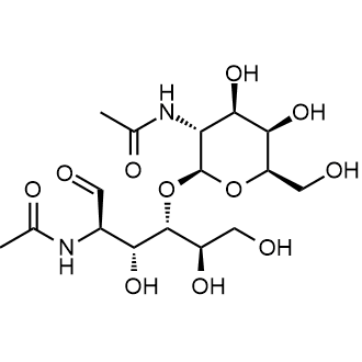 N-((2S,3R,4R,5R,6R)-2-(((2R,3S,4R,5R)-5-acetamido-1,2,4-trihydroxy-6-oxohexan-3-yl)oxy)-4,5-dihydroxy-6-(hydroxymethyl)tetrahydro-2H-pyran-3-yl)acetamide Chemical Structure