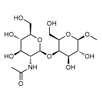 N-((2S,3R,4R,5S,6R)-2-(((2R,3R,4R,5R,6R)-4,5-dihydroxy-2-(hydroxymethyl)-6-methoxytetrahydro-2H-pyran-3-yl)oxy)-4,5-dihydroxy-6-(hydroxymethyl)tetrahydro-2H-pyran-3-yl)acetamide Chemical Structure