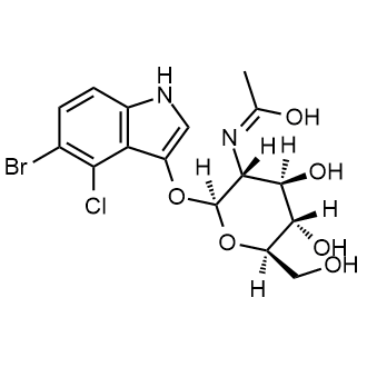 N-((2S,3R,4R,5S,6R)-2-((5-Bromo-4-chloro-1H-indol-3-yl)oxy)-4,5-dihydroxy-6-(hydroxymethyl)tetrahydro-2H-pyran-3-yl)acetamide Chemical Structure