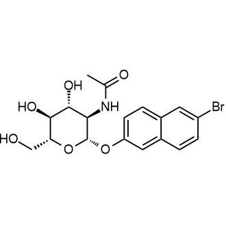 N-((2S,3R,4R,5S,6R)-2-((6-bromonaphthalen-2-yl)oxy)-4,5-dihydroxy-6-(hydroxymethyl)tetrahydro-2H-pyran-3-yl)acetamide Chemische Struktur