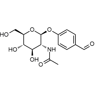 N-((2S,3R,4R,5S,6R)-2-(4-formylphenoxy)-4,5-dihydroxy-6-(hydroxymethyl)tetrahydro-2H-pyran-3-yl)acetamide التركيب الكيميائي