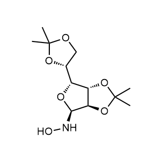 N-((3aR,4S,6R,6aS)-6-((R)-2,2-dimethyl-1,3-dioxolan-4-yl)-2,2-dimethyltetrahydrofuro[3,4-d][1,3]dioxol-4-yl)hydroxylamine 化学構造