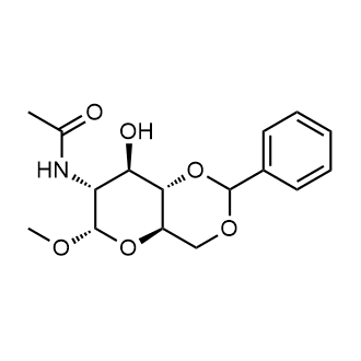 N-((4aR,6S,7R,8R,8aS)-8-hydroxy-6-methoxy-2-phenylhexahydropyrano[3,2-d][1,3]dioxin-7-yl)acetamide Chemische Struktur