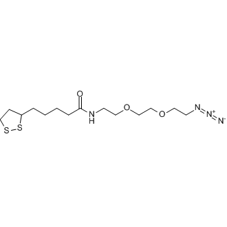 N-(2-(2-(2-Azidoethoxy)ethoxy)ethyl)-5-(1,2-dithiolan-3-yl)pentanamide 化学構造