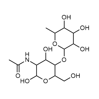 N-(2,4-dihydroxy-6-(hydroxymethyl)-5-((3,4,5-trihydroxy-6-methyltetrahydro-2H-pyran-2-yl)oxy)tetrahydro-2H-pyran-3-yl)acetamide Chemical Structure