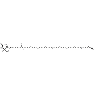 N-(26-Azido-3,6,9,12,15,18,21,24-octaoxahexacosyl)-5-((3aS,4S,6aR)-2-oxohexahydro-1H-thieno[3,4-d]imidazol-4-yl)pentanamide Chemical Structure