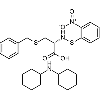 N-(2-Nitrophenylsulfenyl)-S-benzyl-L-cysteine Dicyclohexylammonium Salt Chemical Structure