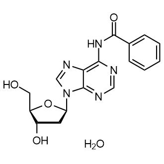 N-(9-((2R,4S,5R)-4-Hydroxy-5-(hydroxymethyl)tetrahydrofuran-2-yl)-9H-purin-6-yl)benzamide hydrate Chemical Structure