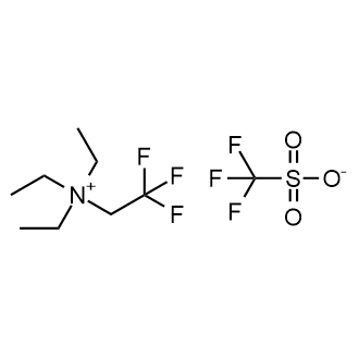 N,N,N-triethyl-2,2,2-trifluoroethan-1-aminium trifluoromethanesulfonate Chemische Struktur