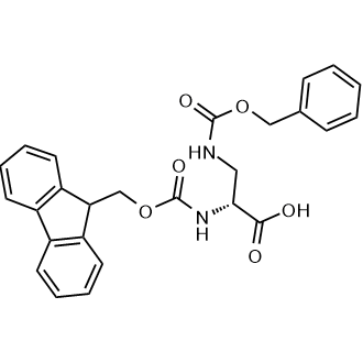 N-[(9H-Fluoren-9-ylmethoxy)carbonyl]-3-[[(phenylmethoxy)carbonyl]amino]-D-alanine Chemische Struktur