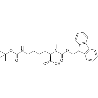 N2-(((9H-Fluoren-9-yl)methoxy)carbonyl)-N6-(tert-butoxycarbonyl)-N2-methyl-D-lysine Chemical Structure