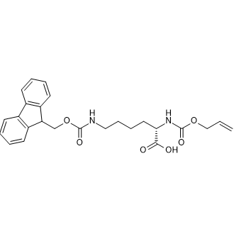 N6-(((9H-Fluoren-9-yl)methoxy)carbonyl)-N2-((allyloxy)carbonyl)-L-lysine Chemical Structure