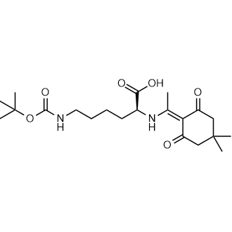 N6-(tert-Butoxycarbonyl)-N2-(1-(4,4-dimethyl-2,6-dioxocyclohexylidene)ethyl)-L-lysine Chemical Structure