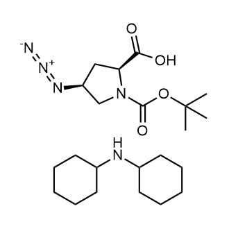 N-Boc-cis-4-azido-L-proline (dicyclohexylammonium) salt 化学構造