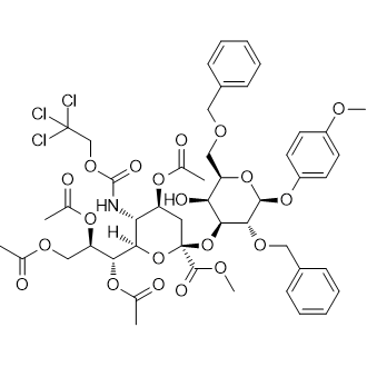 Neu5Troc[1Me,4789Ac]α(2-3)Gal[26Bn]-β-MP التركيب الكيميائي