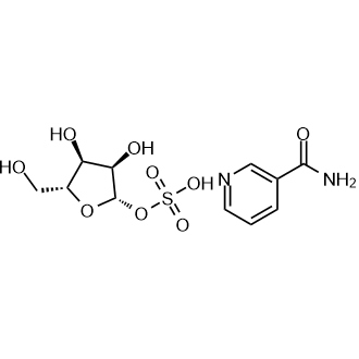 Nicotinamide (2S,3R,4S,5R)-3,4-dihydroxy-5-(hydroxymethyl)tetrahydrofuran-2-yl sulfate Chemical Structure