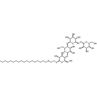 Octadecylthioethyl 4-O-(4-O[6-O-a-D-glucopyranosyl-a-D-glucopyranosyl]-a-D-glucopyranosyl)-b-D-glucopyranoside Chemical Structure