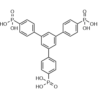 P,P′-[5′-(4-Phosphonophenyl)[1,1′:3′,1′′-terphenyl]-4,4′′-diyl]bis[phosphonic acid] Chemische Struktur