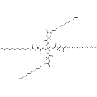 Pentaerythritol tetrakis[2-(dodecylthiocarbonothioylthio)-2-methylpropionate] Chemical Structure