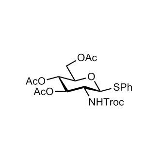 Phenyl 2-deoxy-1-thio-2-[[(2,2,2-trichloroethoxy)carbonyl]amino]-β-D-glucopyranoside 3,4,6-triacetate Chemical Structure