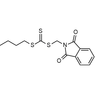 Phthalimidomethyl butyl trithiocarbonate 化学構造