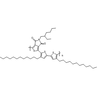 Poly[[5-(2-ethylhexyl)-5,6-dihydro-4,6-dioxo-4H-thieno[3,4-c]pyrrole-1,3-diyl](4,4′-didodecyl[2,2′-bithiophene]-5,5′-diyl)] Chemische Struktur