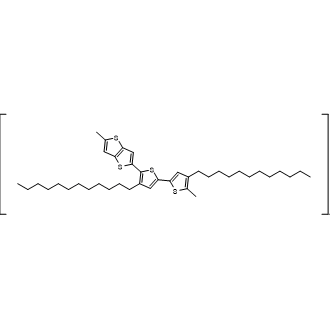 Poly[2,5-bis(3-dodecylthiophen-2-yl)thieno[3,2-b]thiophene] Chemische Struktur