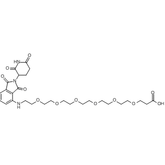 Pomalidomide-PEG6-C2-COOH Chemical Structure