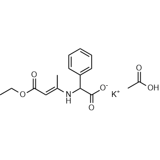 Potassium (R)-2-((4-ethoxy-4-oxobut-2-en-2-yl)amino)-2-phenylacetate التركيب الكيميائي