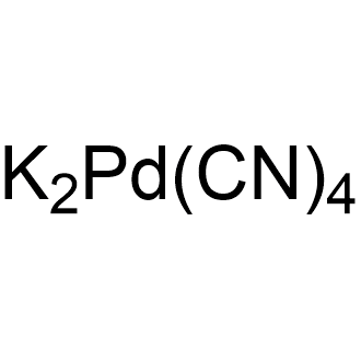 Potassium tetracyanopalladate(II) 化学構造